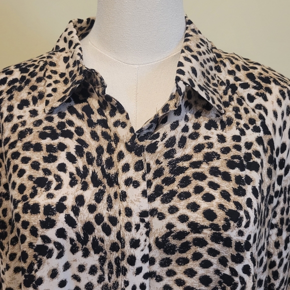 H&M leopard print collar dress size M - Picture 4 of 6